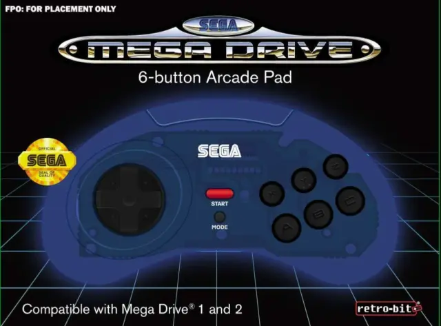 Retrobit - SEGA Mega Drive manette filaire 6 boutons - Connexion