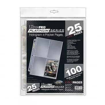 ULP83658 Ultra Pro Ultra PRO Platinum Series 4-Pocket Pages (25)