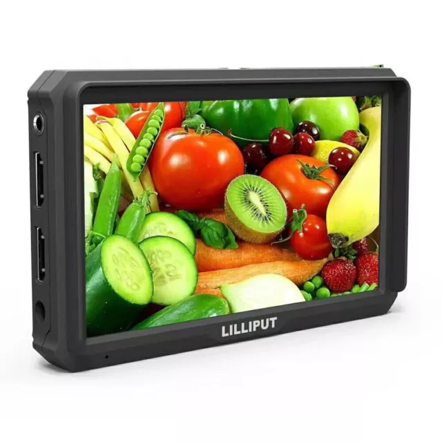 Lilliput A5 5" 1920x1200 8bit 4K HDMI DSLR Camera field monitor F970/LP-E6 Plate
