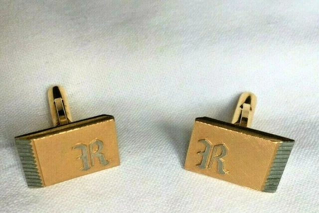 Paire De Boutons De Manchette Murat – Plaqué Or Jaune, Modèle 50
