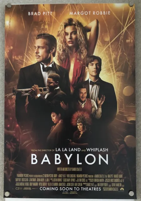 BABYLON Original DS Movie Poster 27x40 Brad Pitt Margot Robbie RARE VERSION