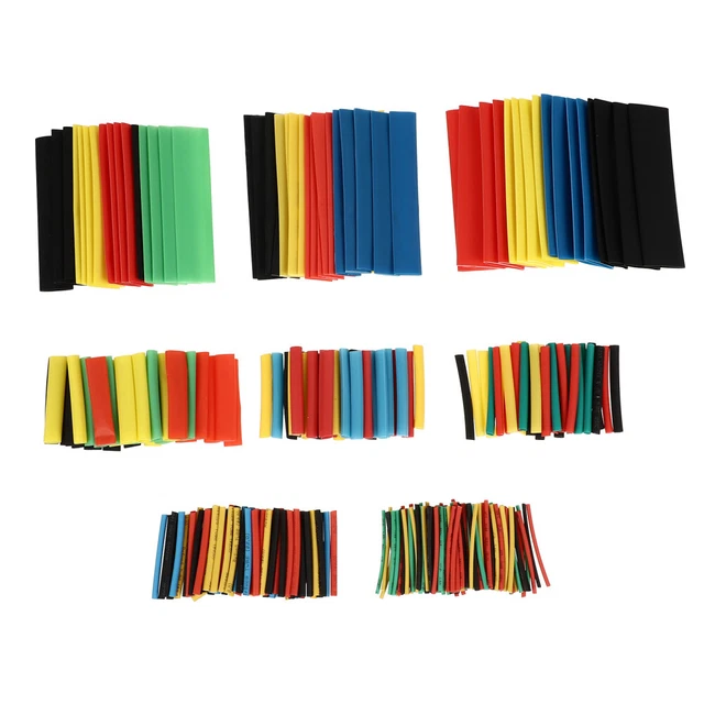 Set 328 Tubi Termoretraibili HEIBTENY - 8 Misure E Colori, Rapporto 2:1 Per Isolamento