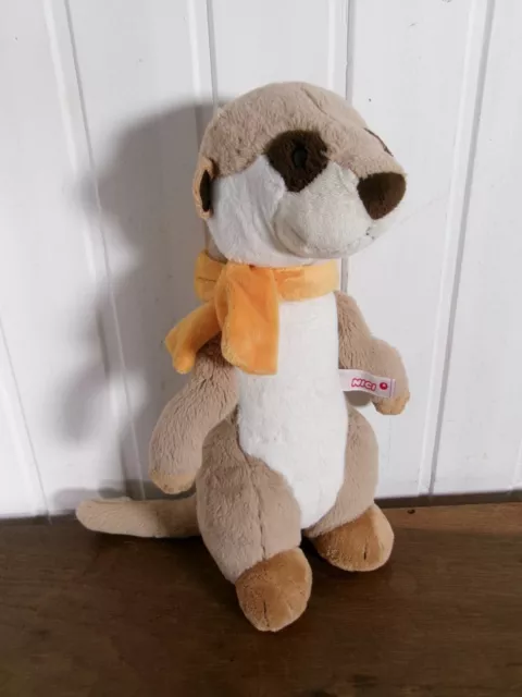 NICI DOUDOU PELUCHE SURICATE MANGOUSTE debout beige blanc marron 34cm