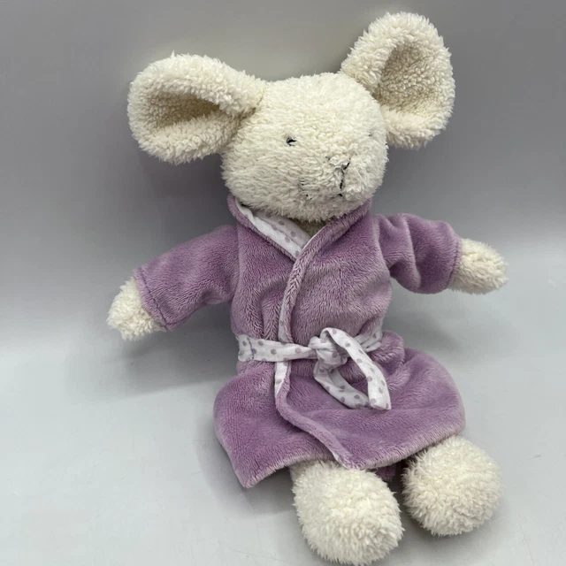 JELLYCAT JELLY KITTEN Beddy-bye Mouse In Dressing Gown Plush Soft Toy ...