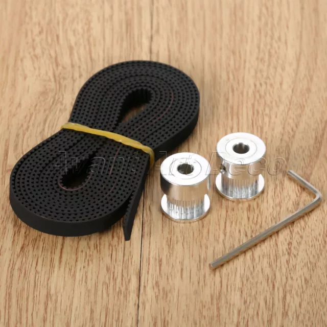 3D Printer 5mm Shaft Kit 2M GT2 Timing Belt & 2pcs 20 Teeth Drive Idler Pulleys