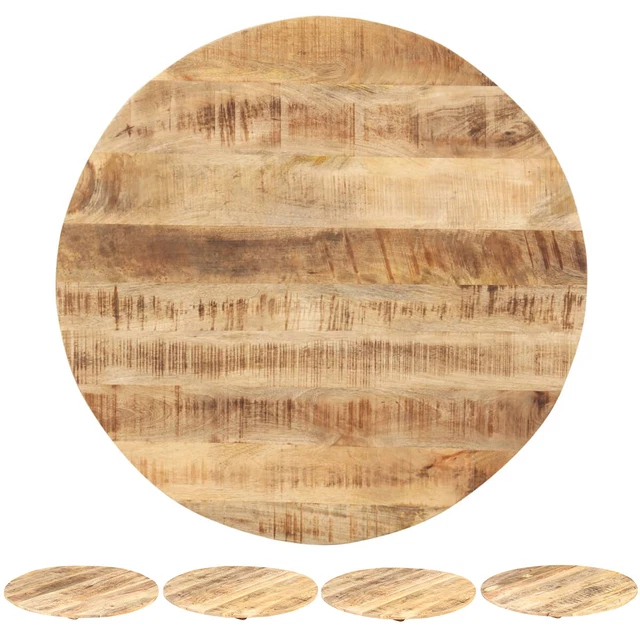 SOLID MANGO WOOD Table Top Replacement Round for Garden Dining Side