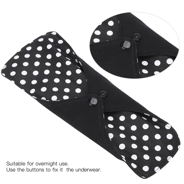 (M 19cmx26cm) 5x Cuscinetti Sanitari Riutilizzabili Impermeabili Lavabili Cotone Postpartum SG5