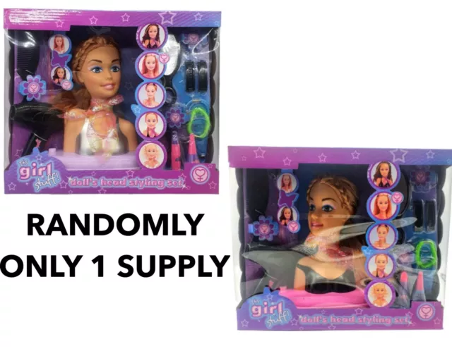 Set gioco capelli testa bambola styling bambini bambini giocattolo bellezza ragazze accessori trucco