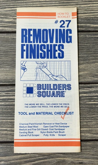 Vintage Builders Square How To Booklet #27 Removing Finishes Brochure Pamphlet