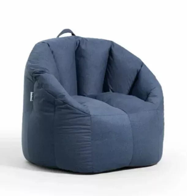 OPEN BOX - Big Joe Milano BEAN BAG Chair REPLACEMENT COVER in Cobalt Lenox Denim