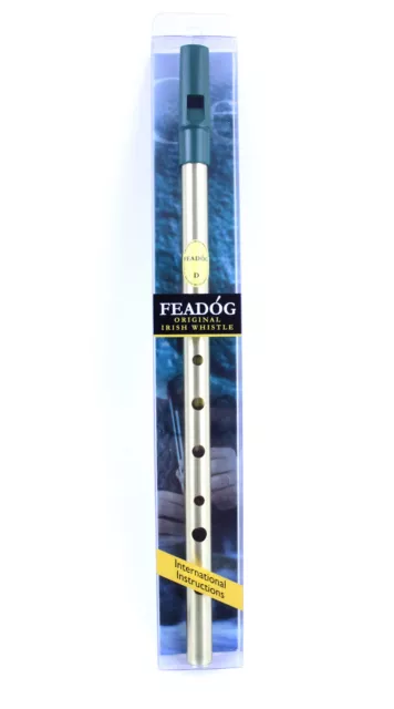 Brass Feadog D Note Irish Tin Penny Whistle PACK NEW FW01