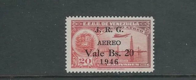 Venezuela 1947 J. R.g. Aero Et Neuf Valeur Ovpt Sur Haute (Sc C337) VF MNH