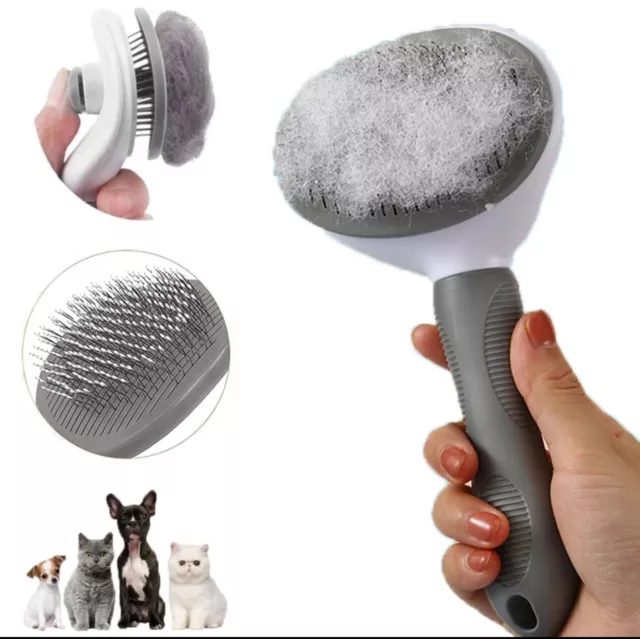 Pet Dog Brush Cat Comb Self Cleaning Pet Hair Remover Brush For Dogs Cats