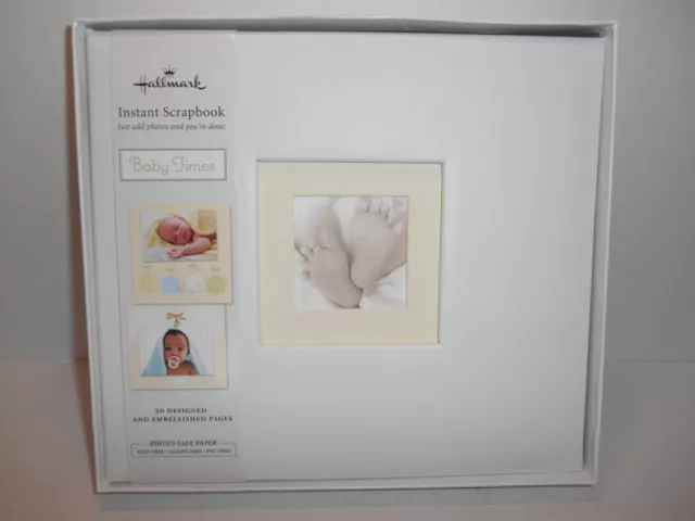 Hallmark Instant Scrapbook Baby Girl or Boy Embellished Pages & Stickers New