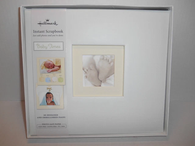 Hallmark Instant Scrapbook Baby Girl or Boy Embellished Pages & Stickers New