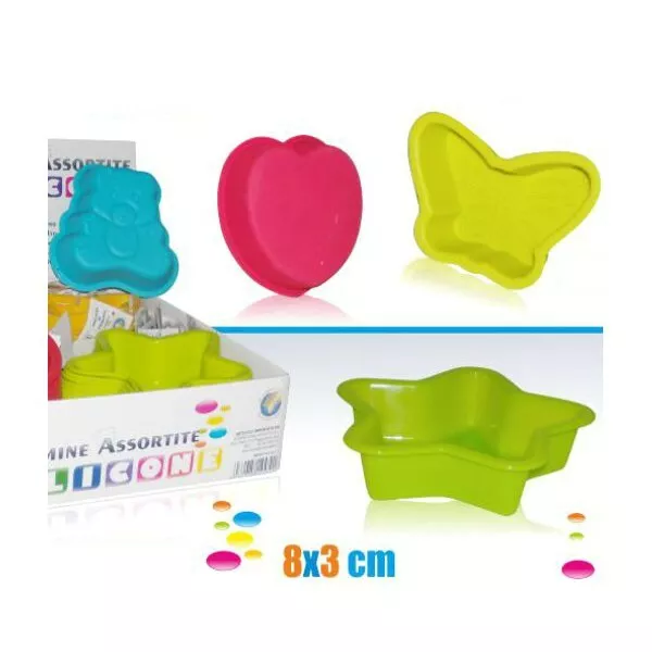 Set 48 Pezzi Forme Formine Stampi In Silicone Varie Forme Per Dolci Biscotti sus