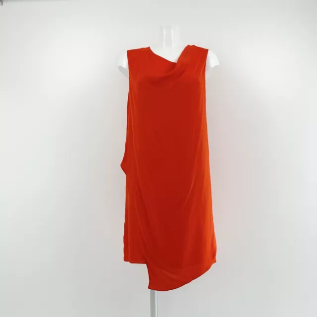 Joseph Orange Dress UK 12 draped & layered Silk Lined Spring Wedding Holiday