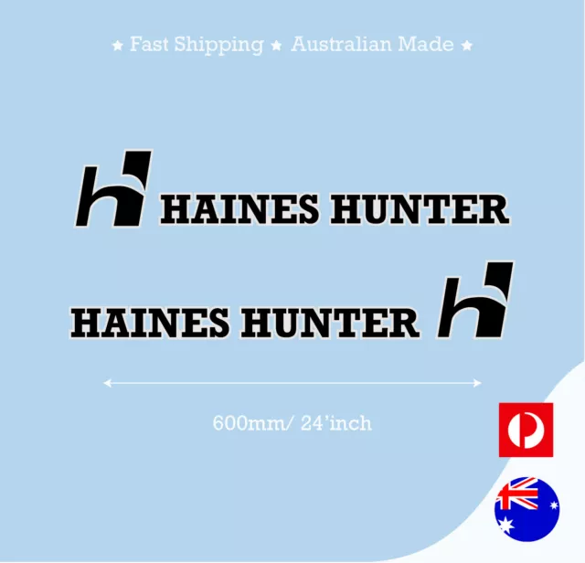 HAINES HUNTER STICKERS decal port side and starboard Boats marine x2 600mm  $55.00 - PicClick AU