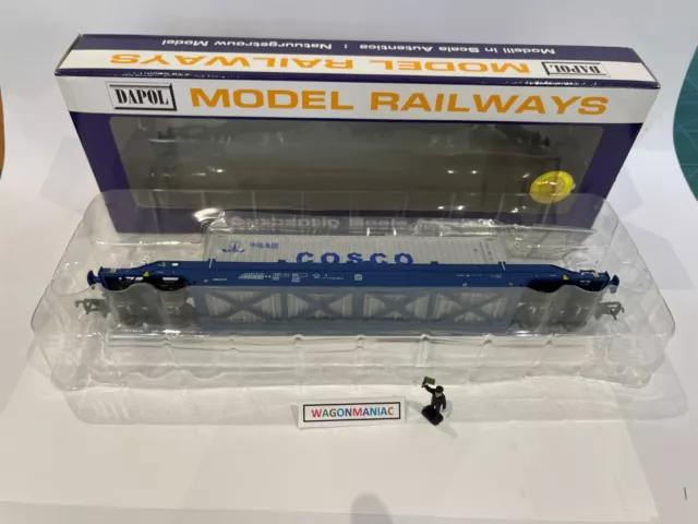 Dapol 00 Gauge - B910A - KTA Pocket Wagon with Cosco Container -  New-Mint-Boxed