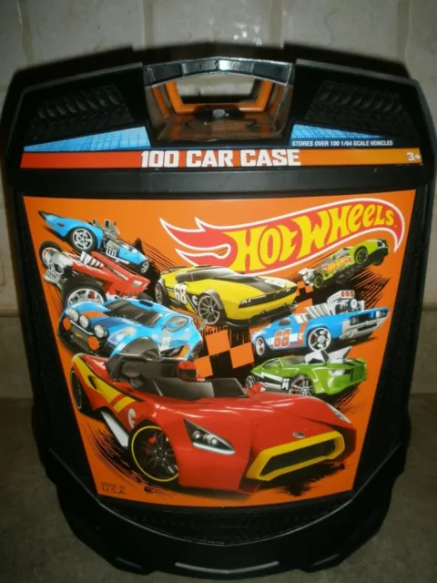 Hot Wheels 100-Car Carrying Case Matchbox Box Storage Kids Retractable  Handle