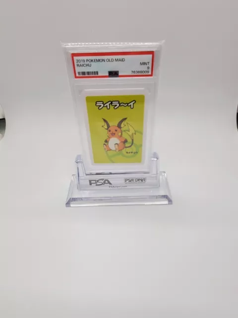 PSA 9 Pokemon Raichu Japanese 2019 Old Maid Pokemon Center Card