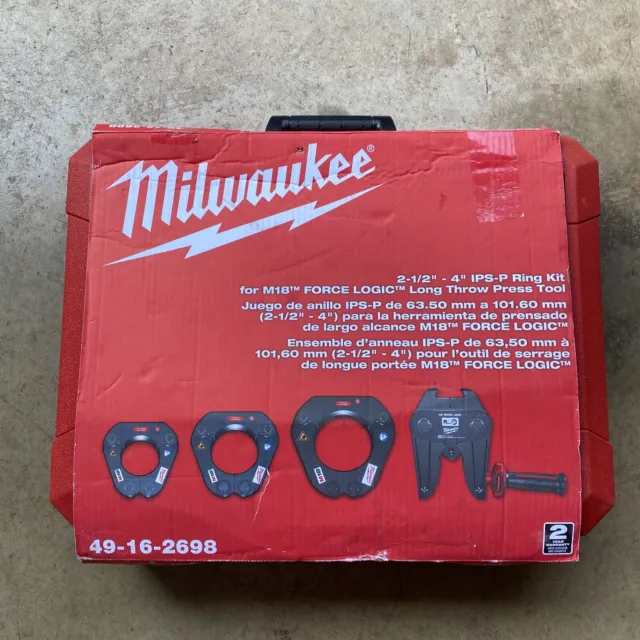 READ Milwaukee  49-16-2698 2.5" To 4" Iron Pipe LPS XL Rings M18 Press Tool Jaw