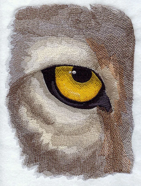 Embroidered Ladies T-Shirt - Eye of the Wolf J2237 Size S - XXL