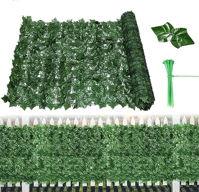 2x Sichtschutzhecke Windschutz Efeu Sichtschutz Balkonverkleidung Blätterzaun
