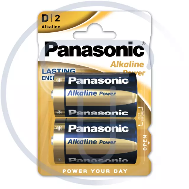 Blister 2 pile alcaline 1,5V Panasonic Alkaline Power torcia D LR20 MN1300