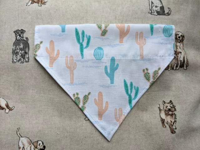 Dog Collar bandana "Cacti" 100% of the cost of item goes to Charity