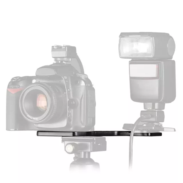 Aluminium Alloy Camera Flashlight Tripod Bracket With Dual 1/4in Screw For D FBM