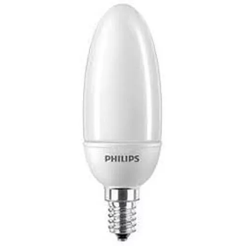 Philips Energía Vela 8W = 35W E14 Mate 370lm Blanco Cálido 2700K Softone