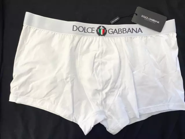 DOLCE & GABBANA Men’s Sport Crest Regular Boxer Size 6 (UK 38