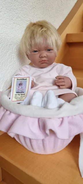 Marie - Mischell Künstlerpuppe Puppe im Topf ca. 40 cm mit Zertifikat limitiert