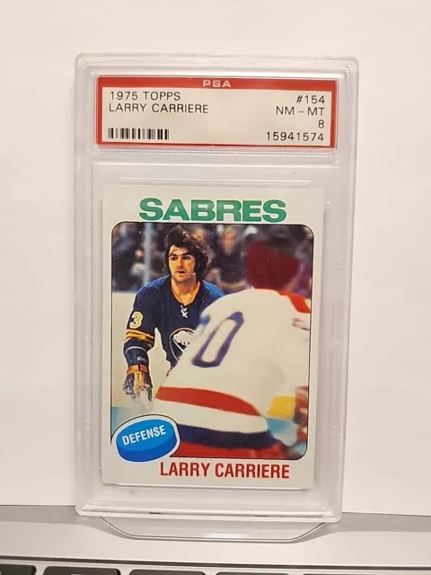 1975 Topps #154 Larry Carriere  Sabres 8 - NM/MT