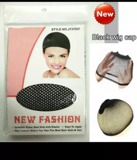 Black Real Hair Elastic Wig Cap Fishnet Liner Weaving Mesh Stocking Sleep Net