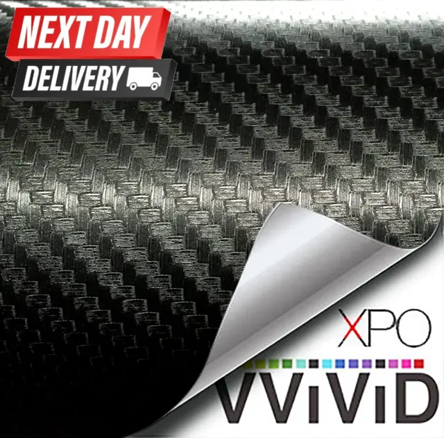 VViViD BLACK DRY CARBON XPO SERIES AUTOMOTIVE VINYL WRAP / NEXT DAY DELIVERY