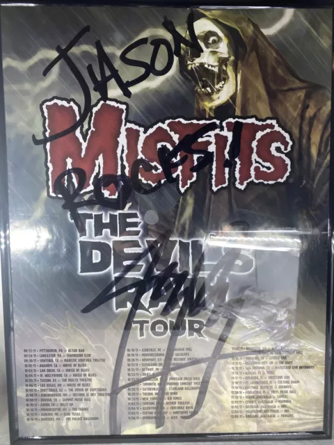 Misfits The Devils Rain Tour Poster Hand Signed By Jerry Only 24x18 - 2