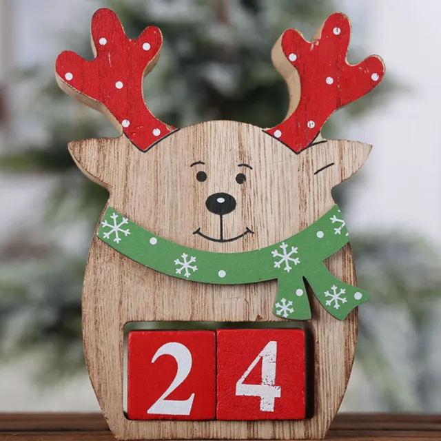 Tischkalender Aus Holz Weihnachtsstrumpffüller Ewiger Füllstoff Timer