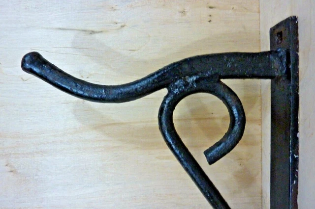Old Heavy Duty Large Cast Iron Hook Hanger Bracket Assembly Hardware 3