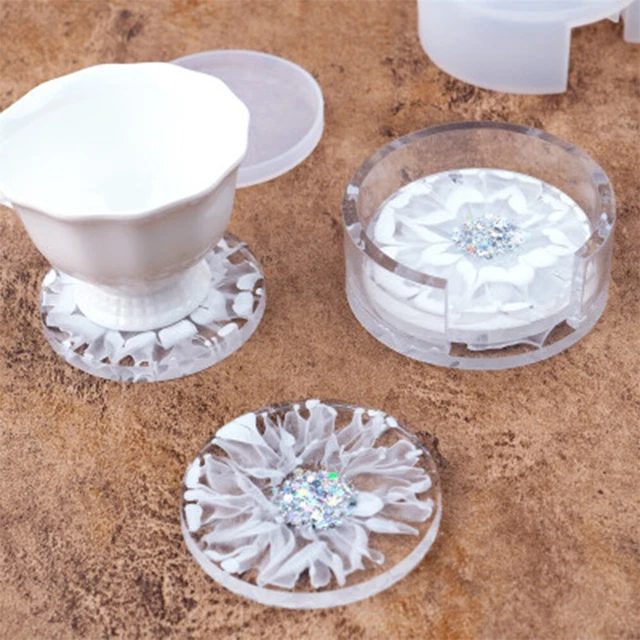 Making Mould Silicone Epoxy Irregular Wave Coaster Mold Resin Casting Molds