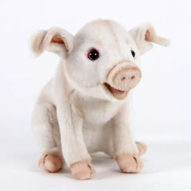 Hansa - Sitting Piglet - Pig Realistic Cute Soft Animal Stuffed Plush Toy - 20cm