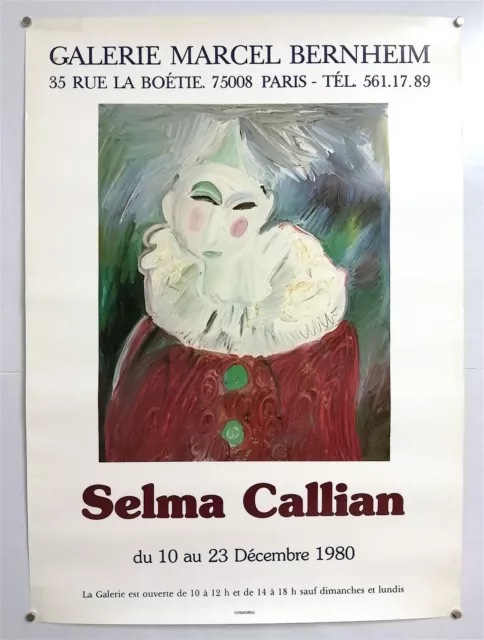 Selma Callian – Original Exposición Póster – G. Marcel Bernheim-Cartel-1980