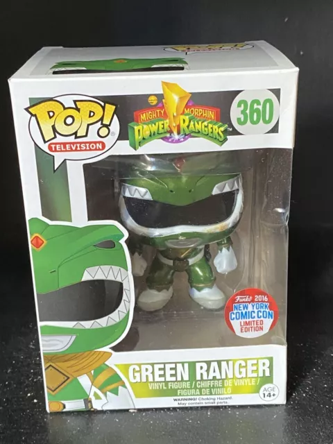 Funko Pop Vinyl Figure TV Power Rangers Metallic Green Ranger #360 2016 NYCC Chk