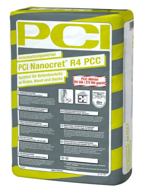 Rénovation de Mortier PCI Nanocret R4 Pcc 25 KG De