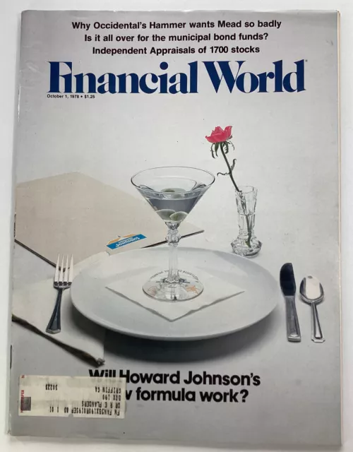 Financial World Magazine Vtg 1978 Rare Ads Howard Johnson Grocery Murchison TX