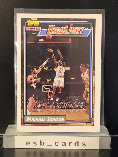 1991 92 TOPPS NBA Michael Jordan Chicago Bulls Highlight 3 NM