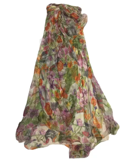 Christian Dior Vintage Garden Printed Corset Dress FR38 RARE 3