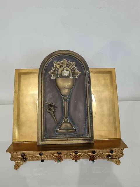 Tabernacolo Antico Ostensorio Reliquia Reliquiario Paramenti Piviale...