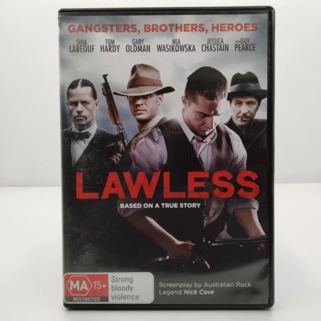 Lawless DVD Region 4 PAL Movie Shia LaBeouf Tom Hardy Gary Oldman Guy Pearce